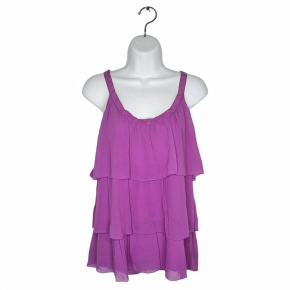 Banana Republic | Fuchsia Silk Tiered Tie Back Tank | XSP - Picture 2 of 10